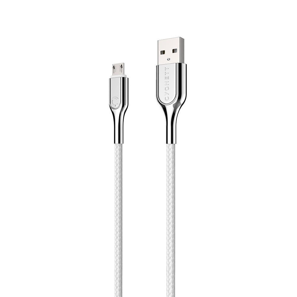 CY2688PCCAM - Cygnett Armored Micro to USB-A Cable 1M -White