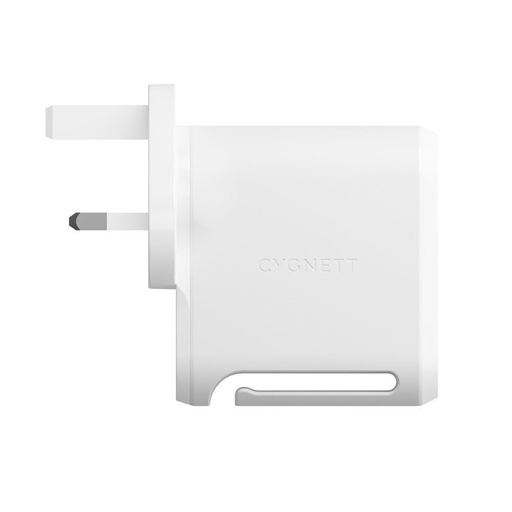 CY4132PBCHE - Cygnett PowerMaxx 70W Dual Port GaN Wall Charger - White