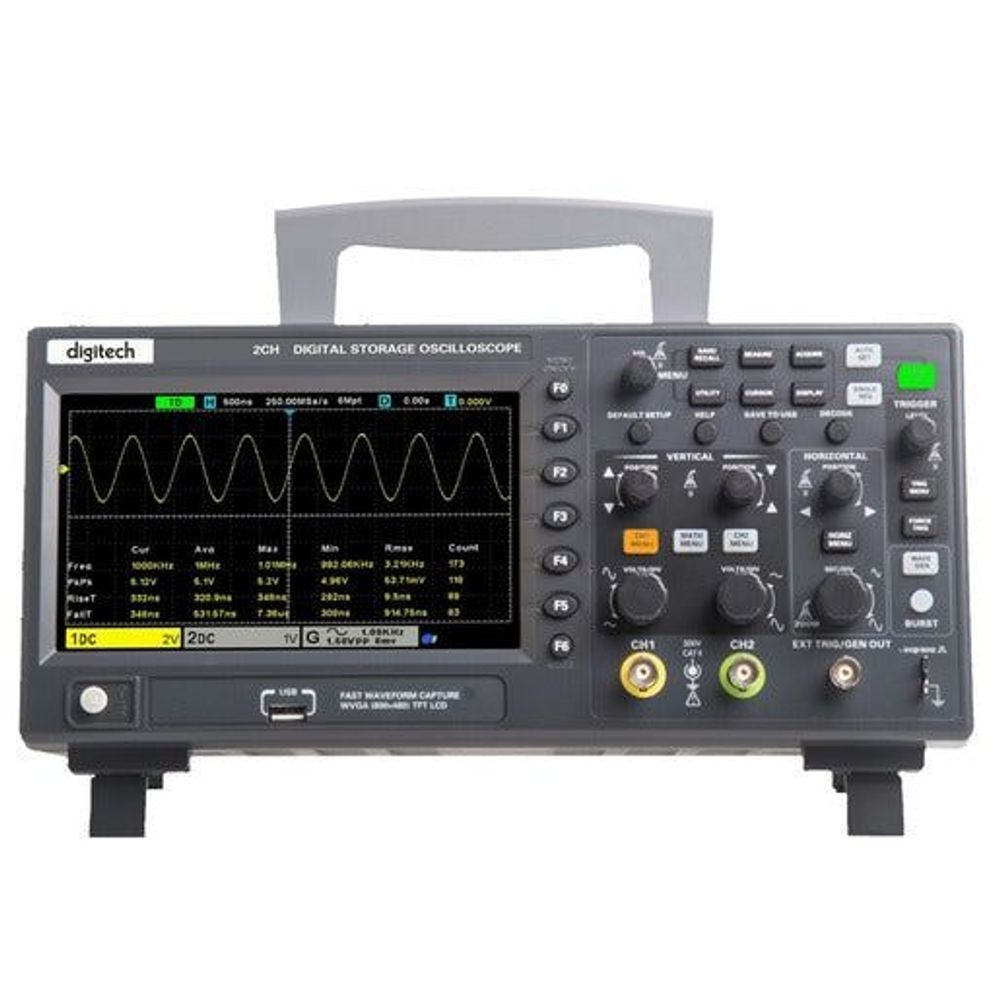 QC1938 Digitech 100MHz Digital Oscilloscope with 8M Memory Depth