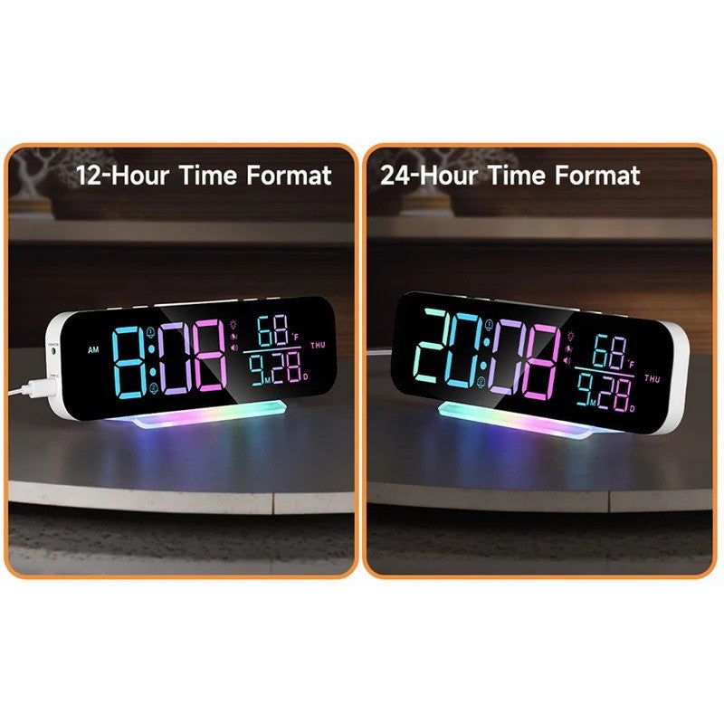 RGB Display Vibrating Travel Alarm Clock