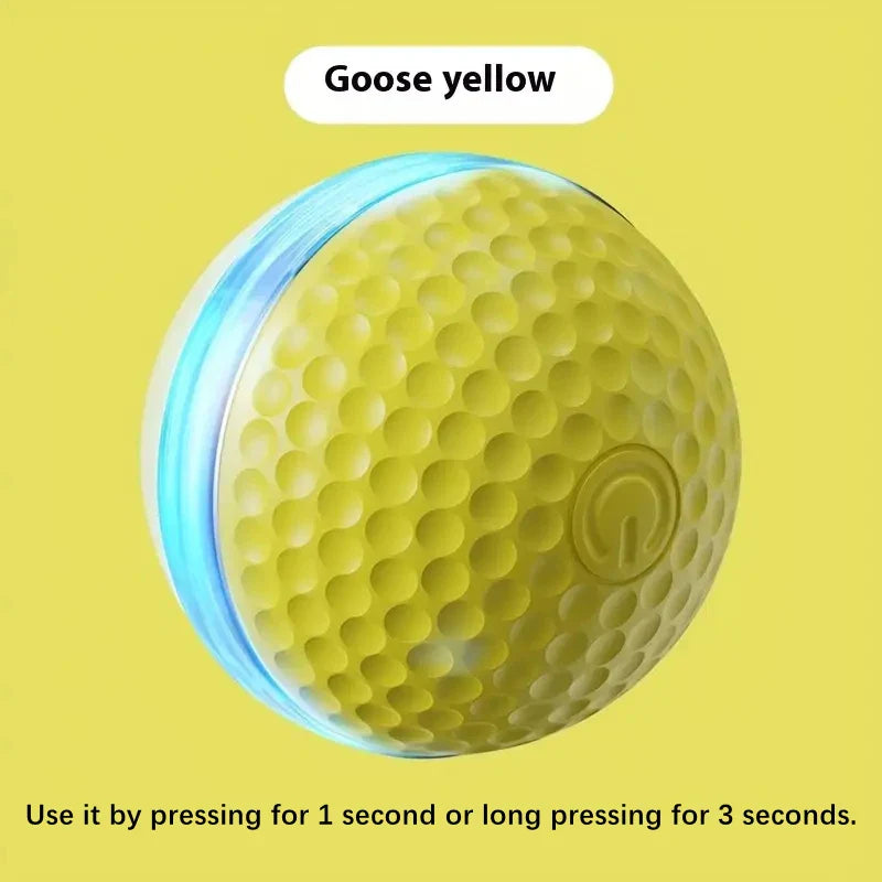 Automatic Interactive Smart Cat Toy - USB Rechargeable Rolling Ball and Mouse Car Teaser Yellow F