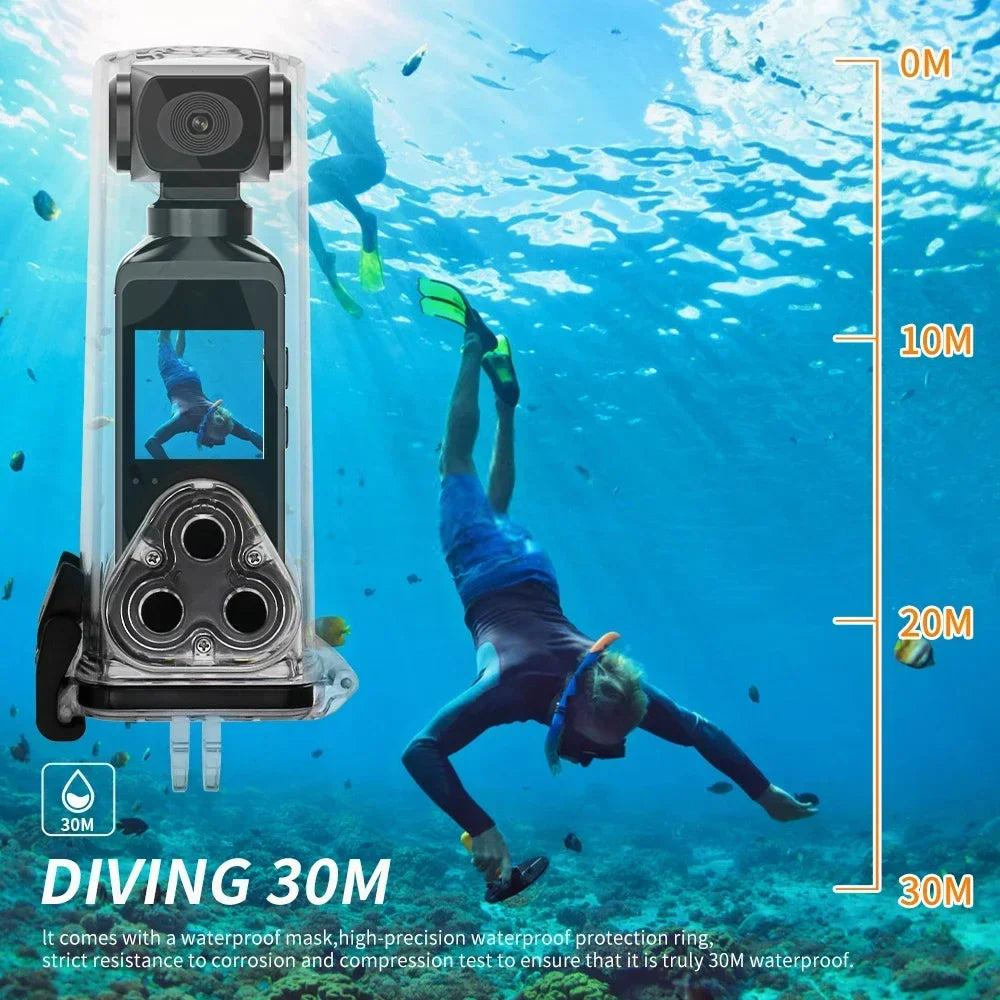 DIXSG 4K 1080P WiFi Full HD Mini Camcorder with 270° Rotation and Waterproof Case for Outdoor Sports Documentation