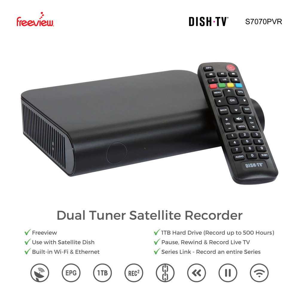 Dish TV S7070PVR - Satellite Freeview Recorder-c