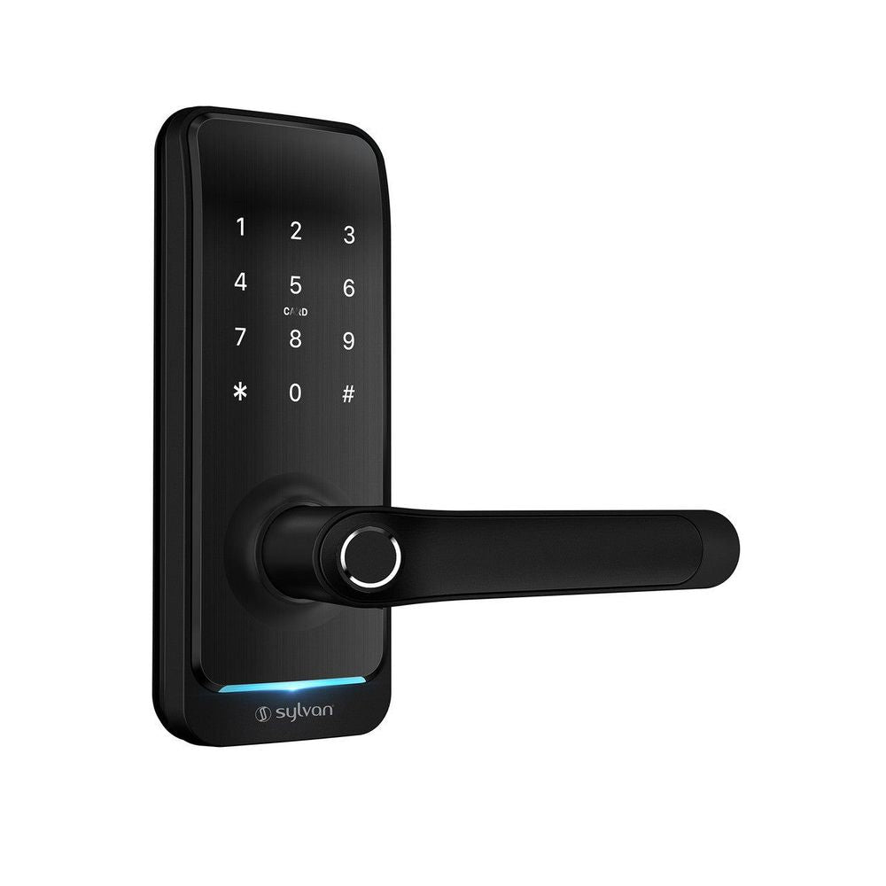 Sylvan Smart Entry Lever Handle SL40E - Black or Satin Nickel Sylvan Smart Entry Lever Handle - Black Finish