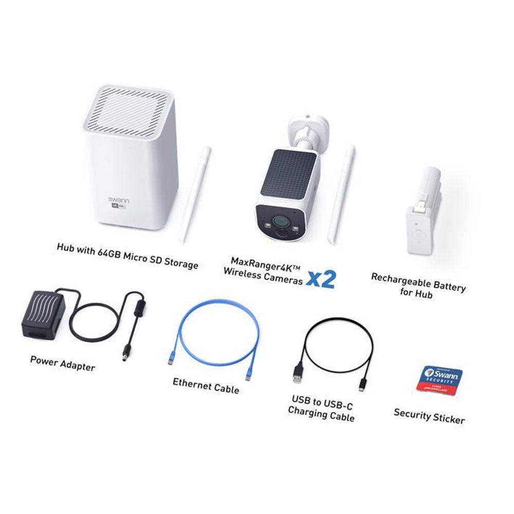 SWNVK-MR4KSD2-AU - Swann MaxRanger4K Wireless 2x Cam