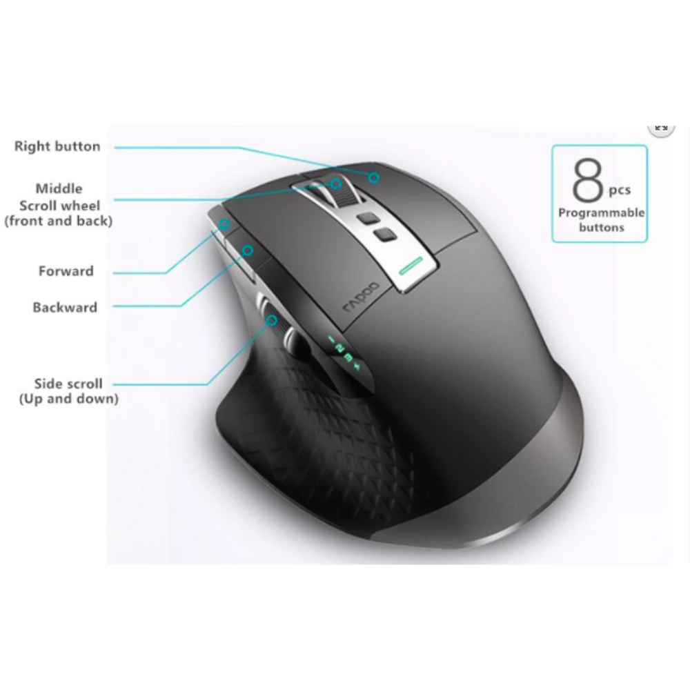 RAPOO-MT750S - Rapoo MT750S multi-mode Wireless Optical Mouse black