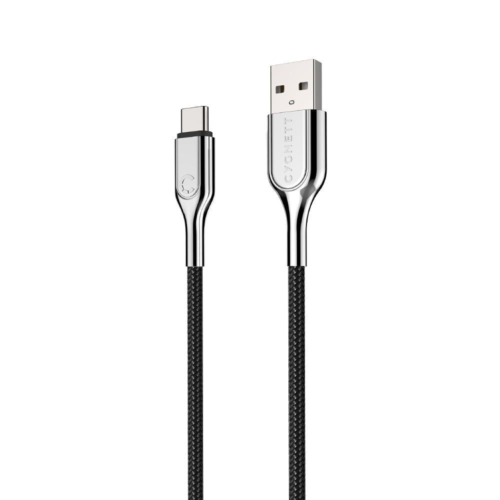 CY2682PCUSA - Cygnett Armored 2.0 USB-C to USB-A(3A/60W )Cable 2M -Black