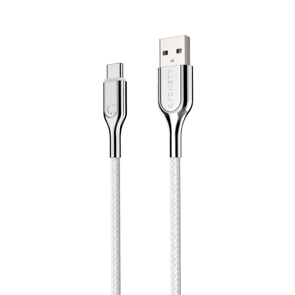 CY2697PCUSA - Cygnett Armored 2.0 USB-C to USB-A(3A/60W )Cable 1M -White