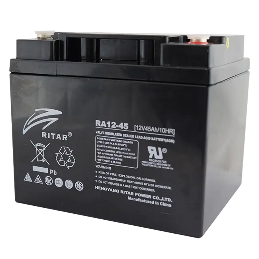 RA12-45 - Ritar - 12VDC 45Ah Sealed Lead Acid Battery - F11 Terminals