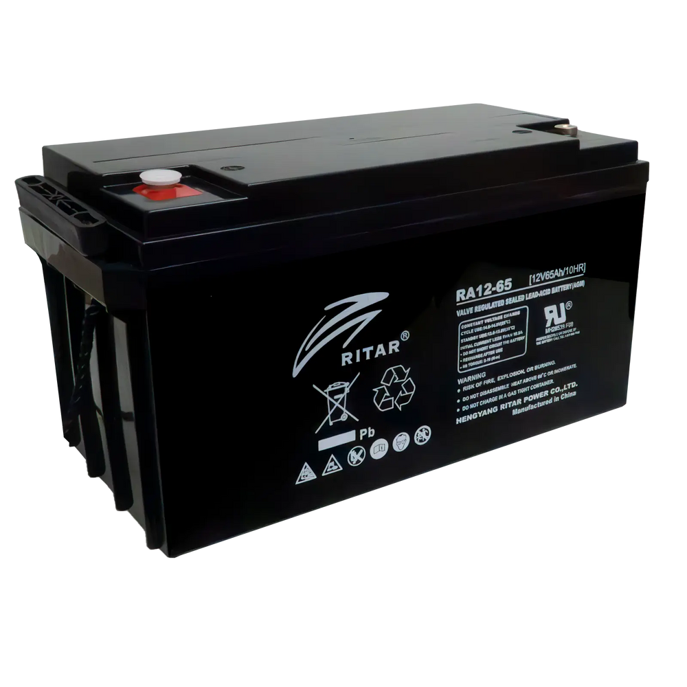RA12-80S - Ritar - 12VDC 80Ah Sealed Lead Acid Battery - F12 Terminals