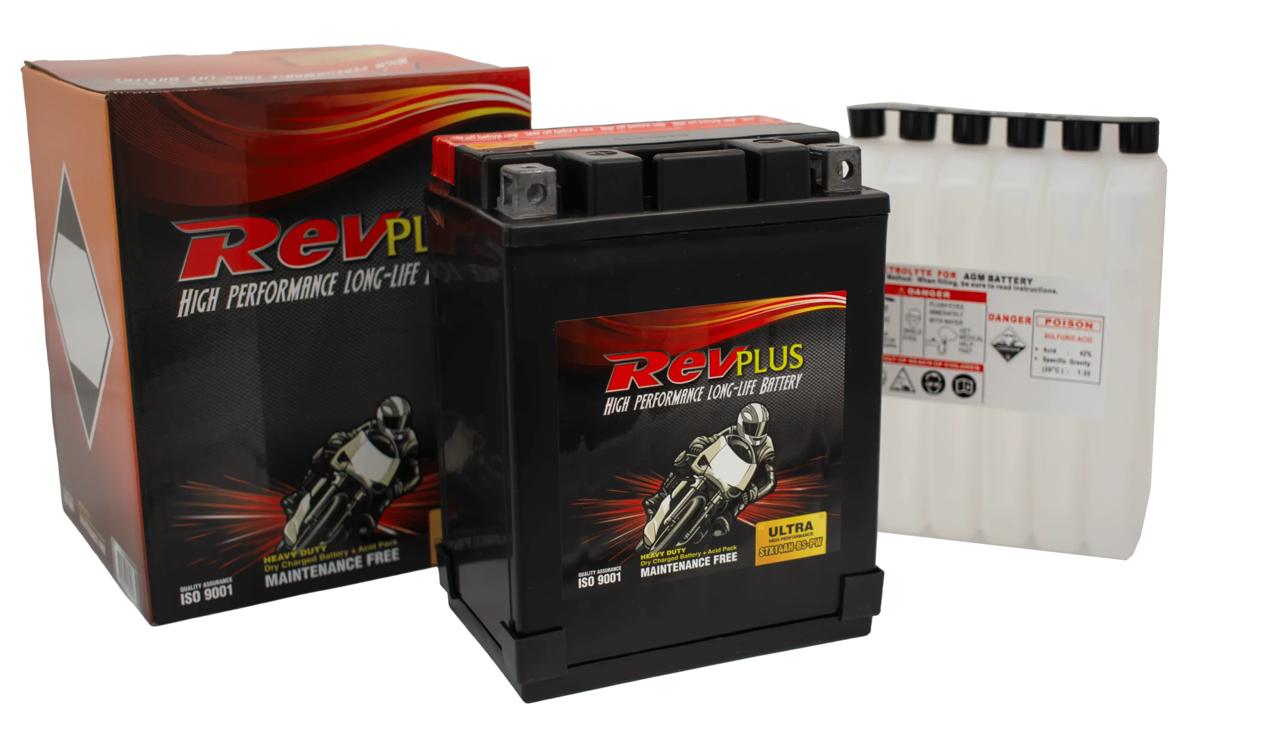 STX14AH-BS-PW - RevPlus Motorbike/Jetski Battery 12V 12Ah