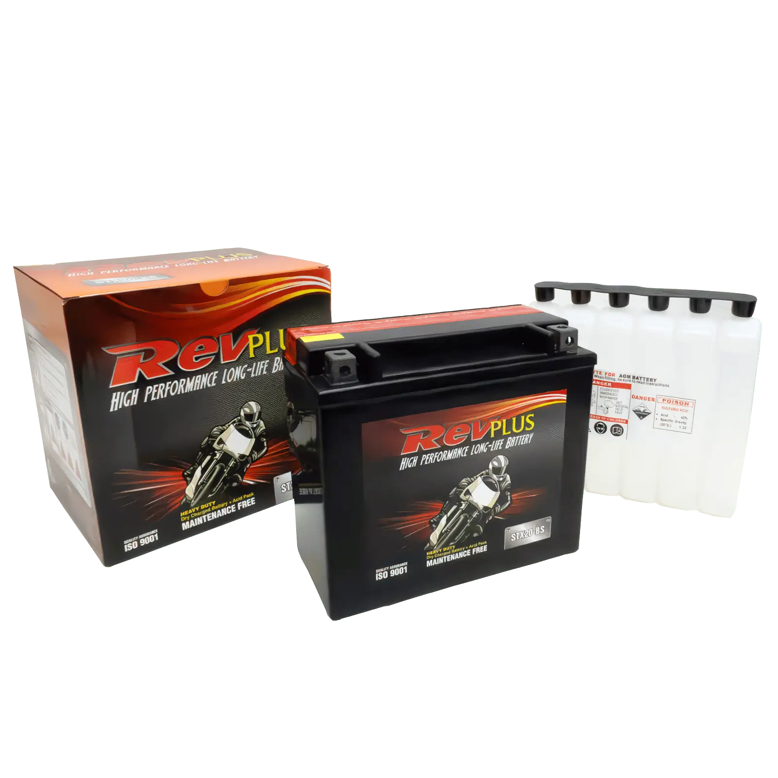 STX20-BS - RevPlus Motorbike Battery 12V 18Ah
