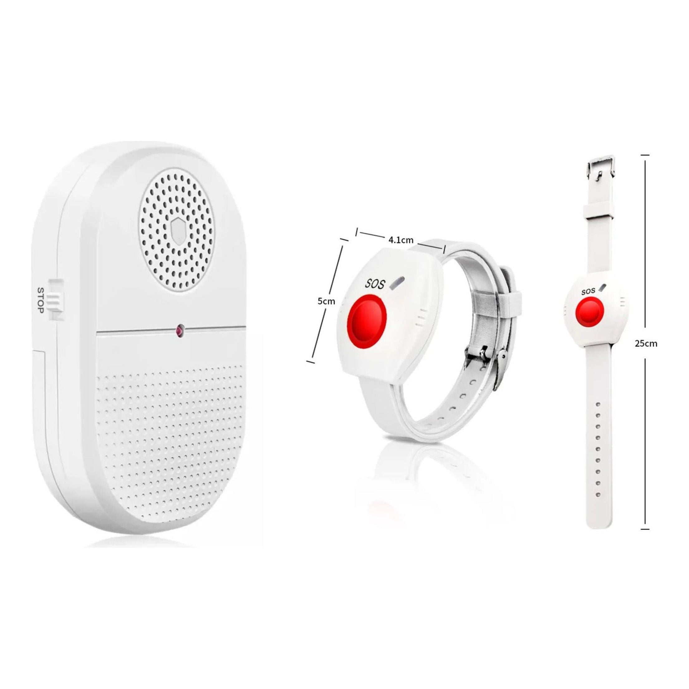 Wireless Caregiver Pager with SOS Call Button Watch