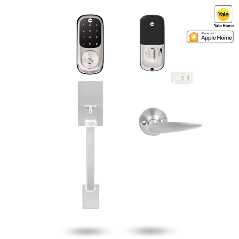 YRD226/GRIPSET/ASN - YALE ASSURE KEYED SMART-READY LOCK WITH ALEXANDER GRIPSET SATIN NICKEL