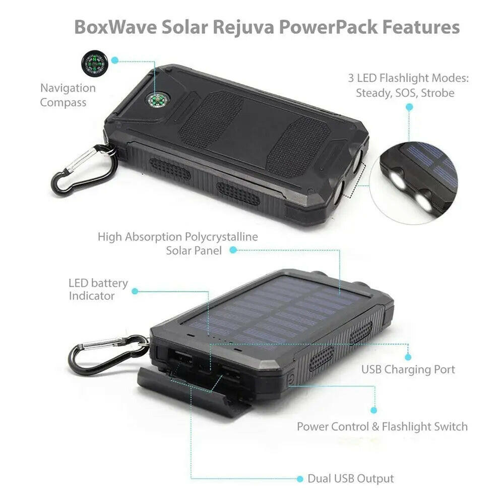 20000Mah Solar Powered Waterproof Power Bank