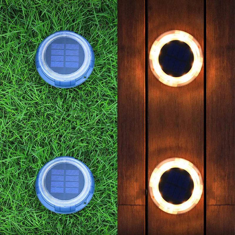 Premium Outdoor Waterproof LED Solar Lawn Lights - Elegant Buried Street Lamps for Gardens and Villas in Warm White