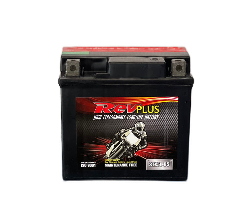 STX5L-BS - RevPlus Motorcycle Battery 12V 4Ah