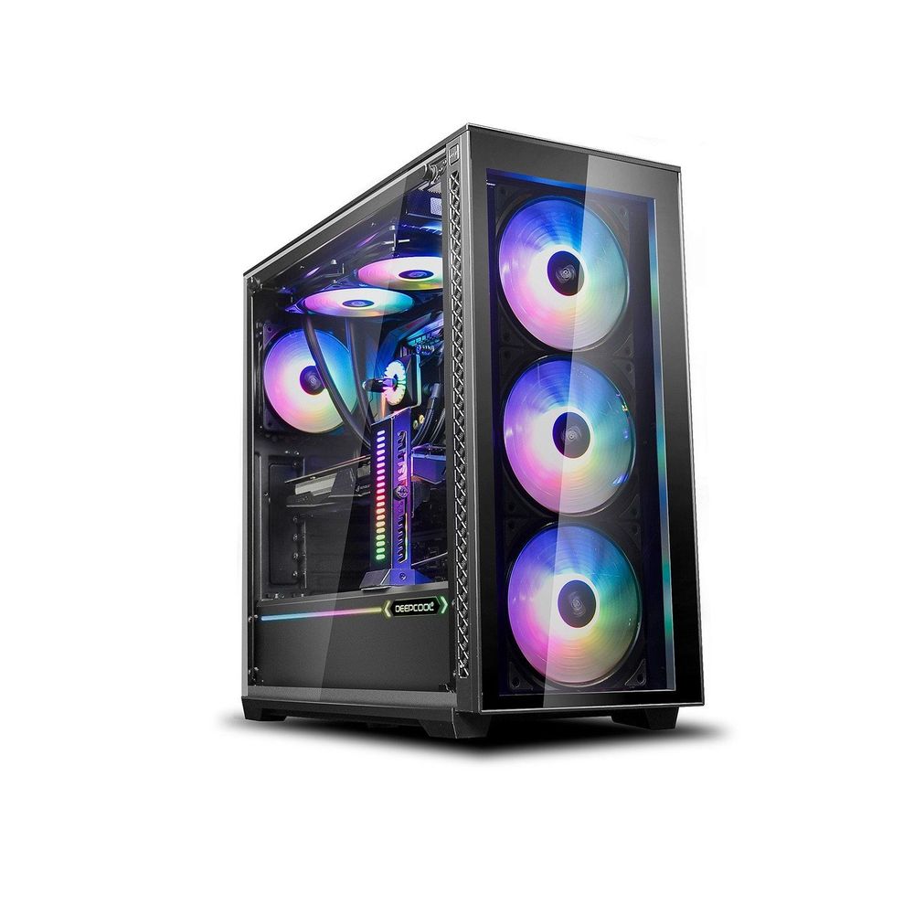 CASE-MATREXX70-RGB3F - Deepcool Matrexx 70 RGB fan x3 ATX Minimalist Tempered Glass. Mid Tower Case