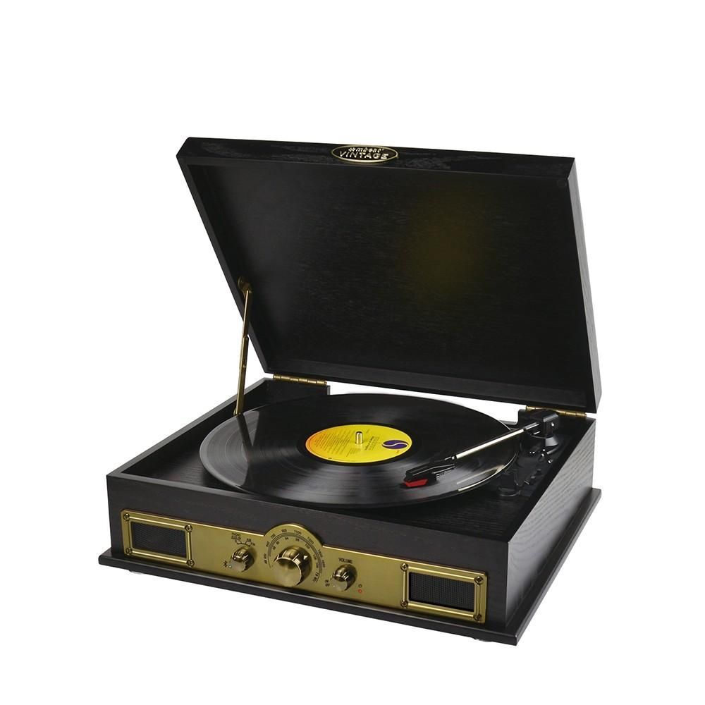 MB-USBTR98 - mbeat Vintage USB Turntable with Bluetooth Speaker and AM/FM Radio