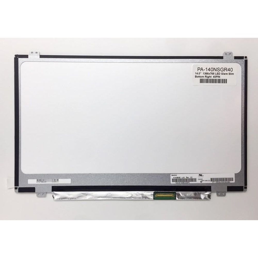 PA-140NSGR40 - OEM LED Screen 14.0" 1366x768 LED Glare Slim Bottom Right 40PIN