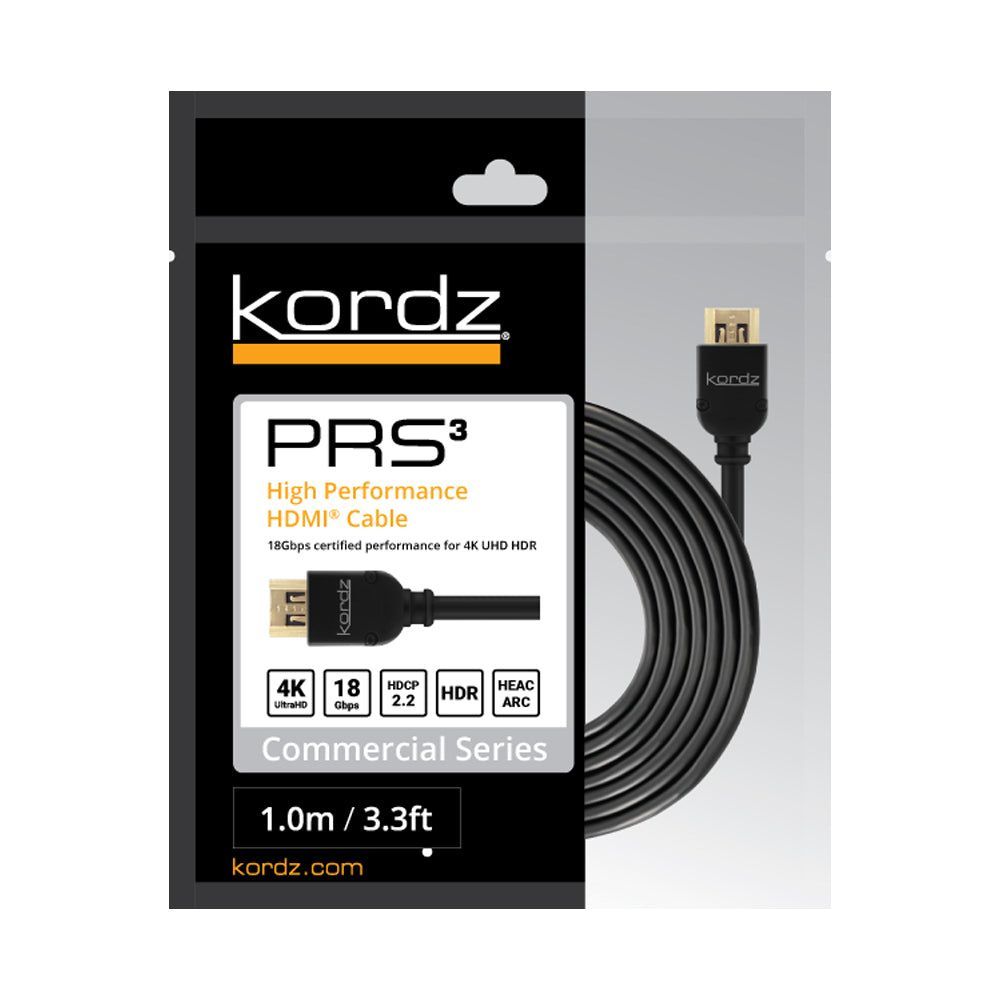 K36036- - HDMI Cable PRS3 Passive series, 4K UHD 18Gbps – Kordz