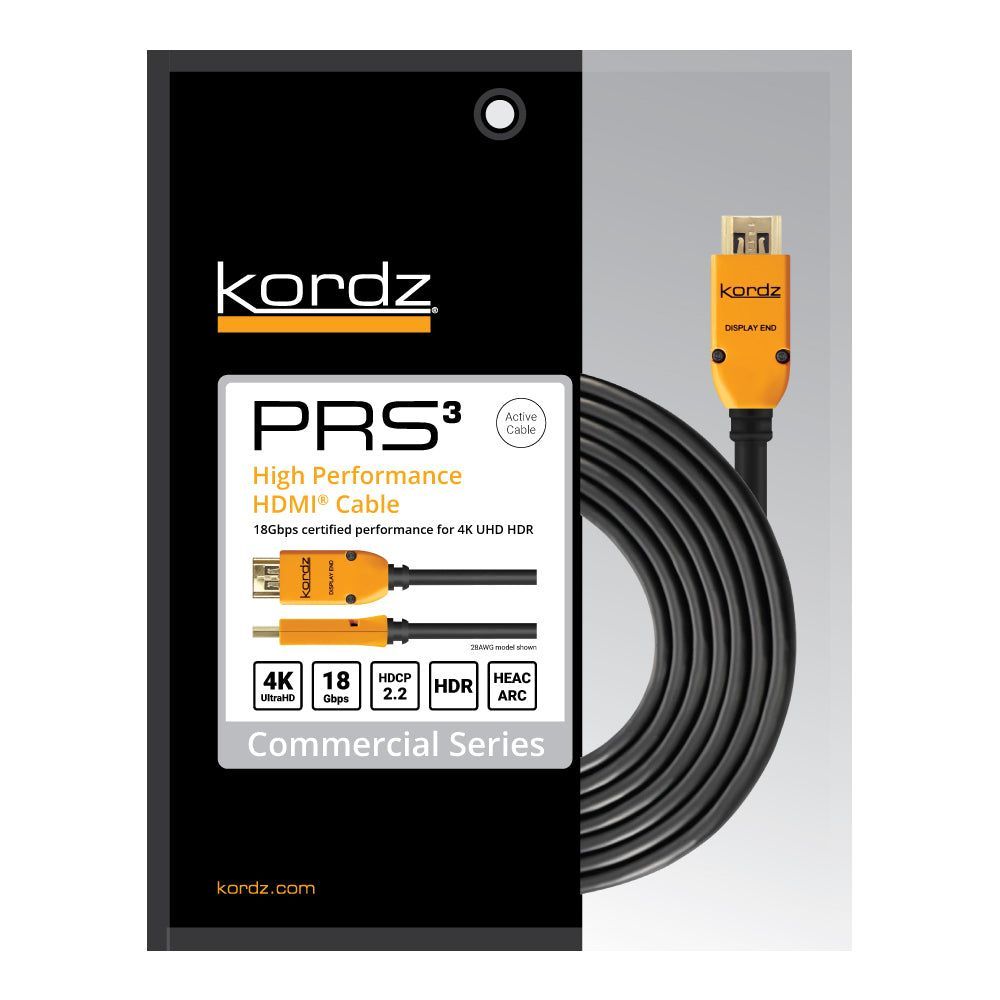 K36232- - Active Optical HDMI Cable PRS3 CP Series , 4K UHD 18Gbps – Kordz