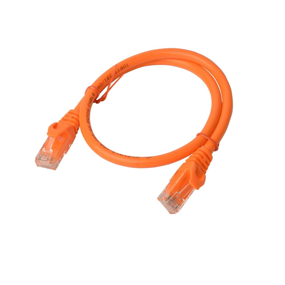 PL6A-0.5ORG - Cat 6a UTP Ethernet Cable, Snagless - 0.5m (50cm) Orange