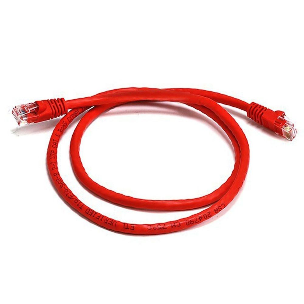 PL6A-0.5RD - Cat 6a UTP Ethernet Cable, Snagless - 0.5m (50cm) Red