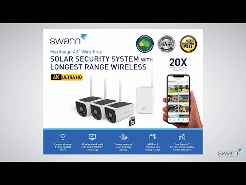 Swann MaxRanger4K™ Solar 4 Camera Security System with Longest Range Wireless | SWNVK-MR4KSD4