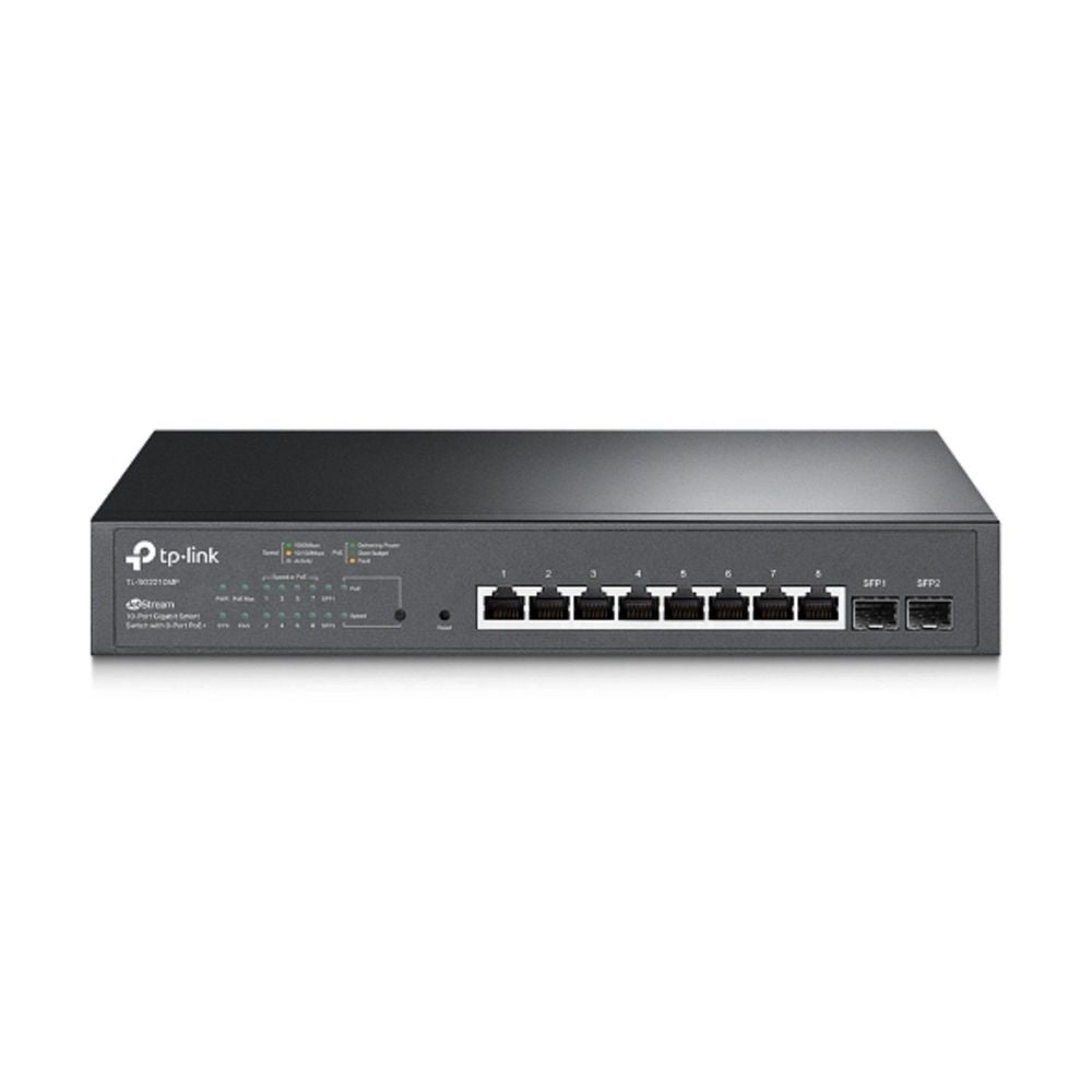 TL-SG2210MP - TP-LINK TL-SG2210MP, JetStream 10-Port Gigabit Smart Switch with 8-Port PoE+ w/ Omada SDN Supported, 150w