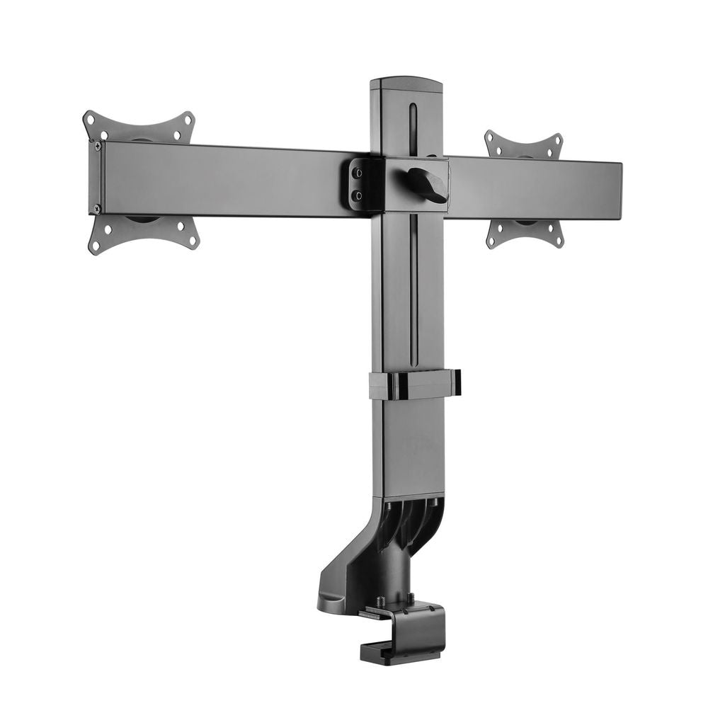 BRATECK 17-27'' Dual monitor desk mount. Sit/Stand workstation Compatible. Max load 7Kgs