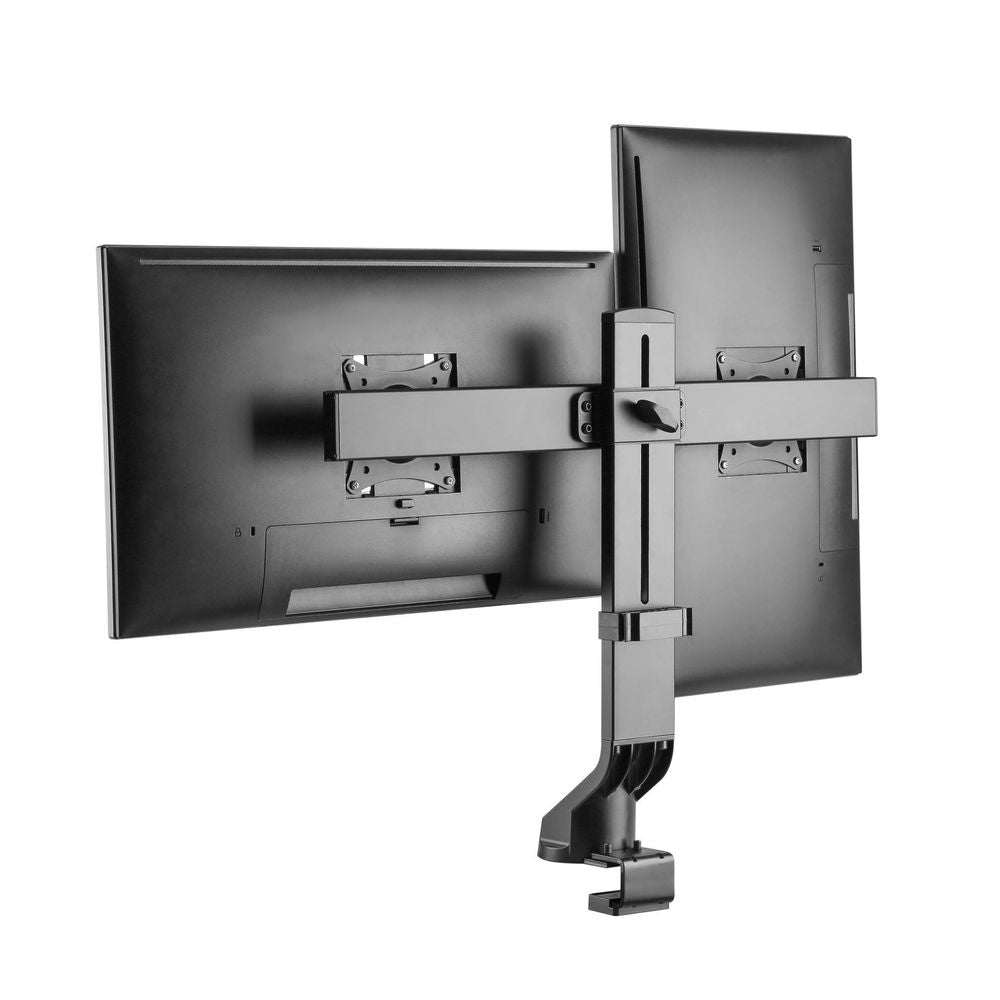 BRATECK 17-27'' Dual monitor desk mount. Sit/Stand workstation Compatible. Max load 7Kgs