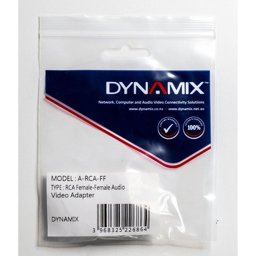 DYNAMIX RCA Female to Female Audio Video Adapter