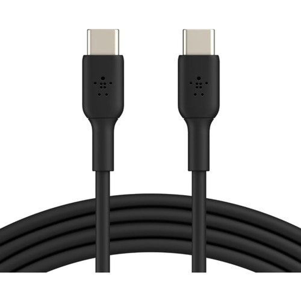 CAB003BT1MBK - Belkin BOOST CHARGE USB-C to USB-C Cable - 1 m USB-C Data Transfer Cable - First End: 1 x USB Type C - Male - Second End: 1 x USB Type C - Male - Black