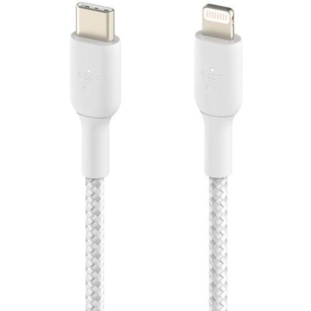 CAA004BT2MWH - Belkin Lightning/USB-C Data Transfer Cable - 2 m Lightning/USB-C Data Transfer Cable - First End: Lightning - Male - Second End: USB Type C - White