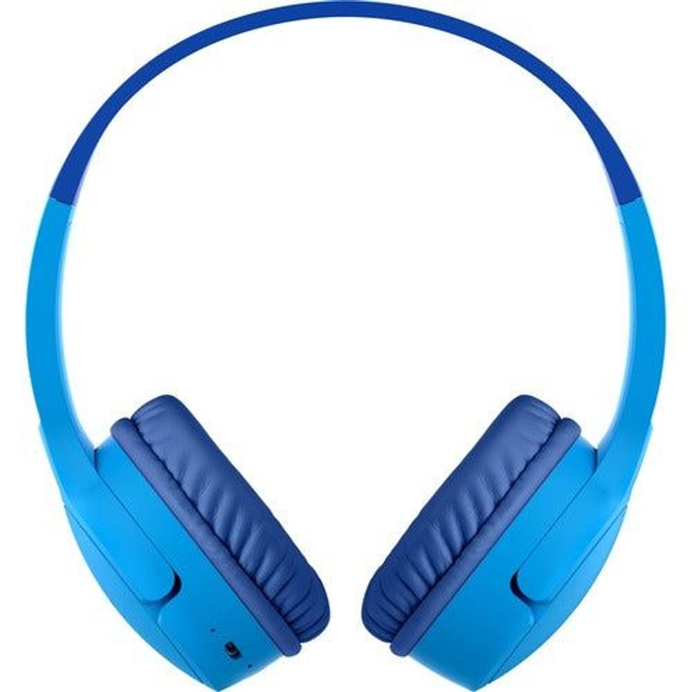 AUD002BTBL - Belkin SOUNDFORM Mini Wire On-Ear Headphones for Kids - Stereo - Mini-phone (3.5mm) - Wired/Wire - Bluetooth - 1000 cm - Over-the-head - Binaural - Supra-aural - Blue