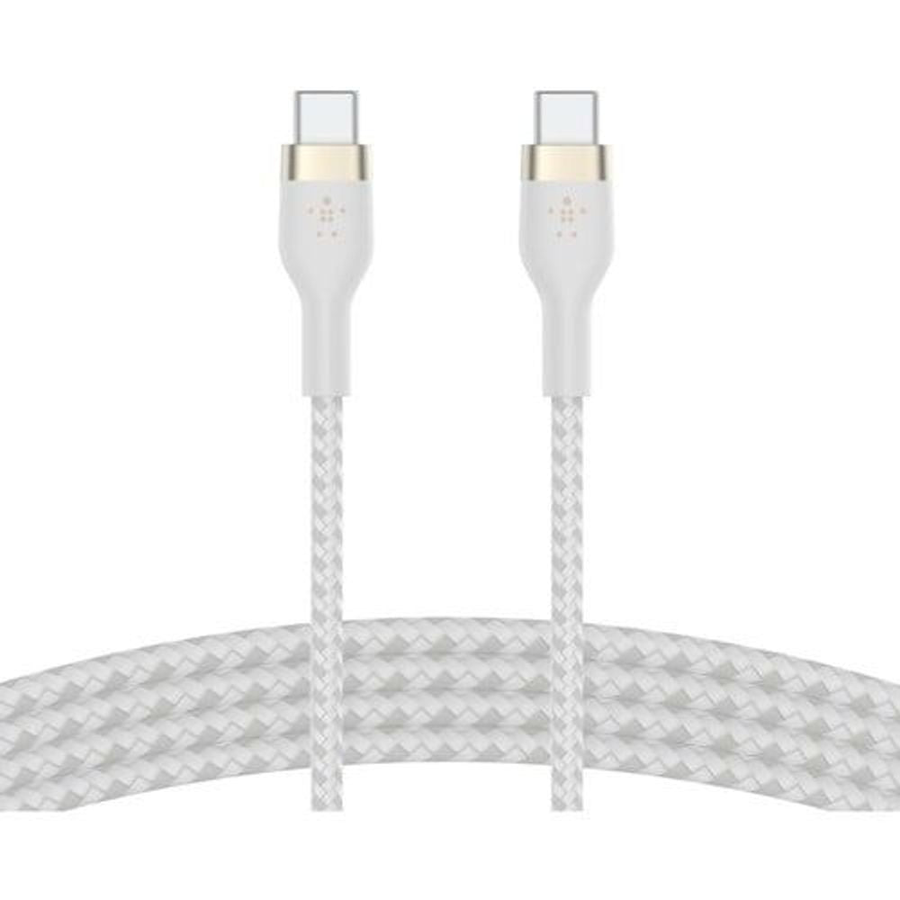 CAB011BT1MWH - Belkin USB-C to USB-C Cable - 1 m USB-C Data Transfer Cable for iPad Pro, iPad mini, iPad Air - First End: 1 x 24-pin USB Type C - Male - Second End: 1 x 24-pin USB Type C - Male - White