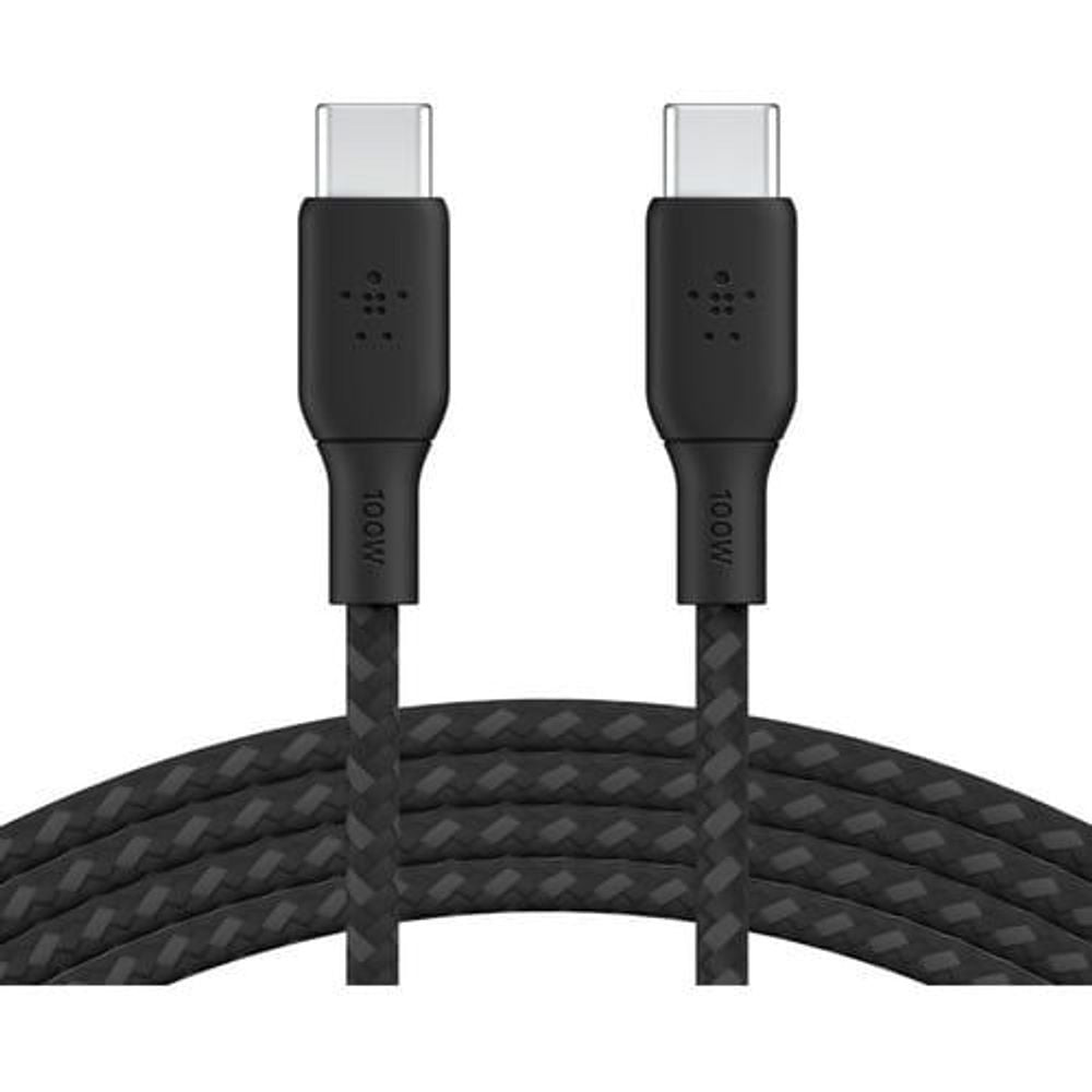 CAB014BT2MBK - Belkin BOOST CHARGE USB-C to USB-C Cable 100W - 2 m USB-C Data Transfer Cable for MacBook, Chromebook, Notebook, iPad, MacBook Pro, PC - First End: 1 x USB 2.0 Type C - Second End: 1 x USB 2.0 Type C - 480 Mbit/s - Black