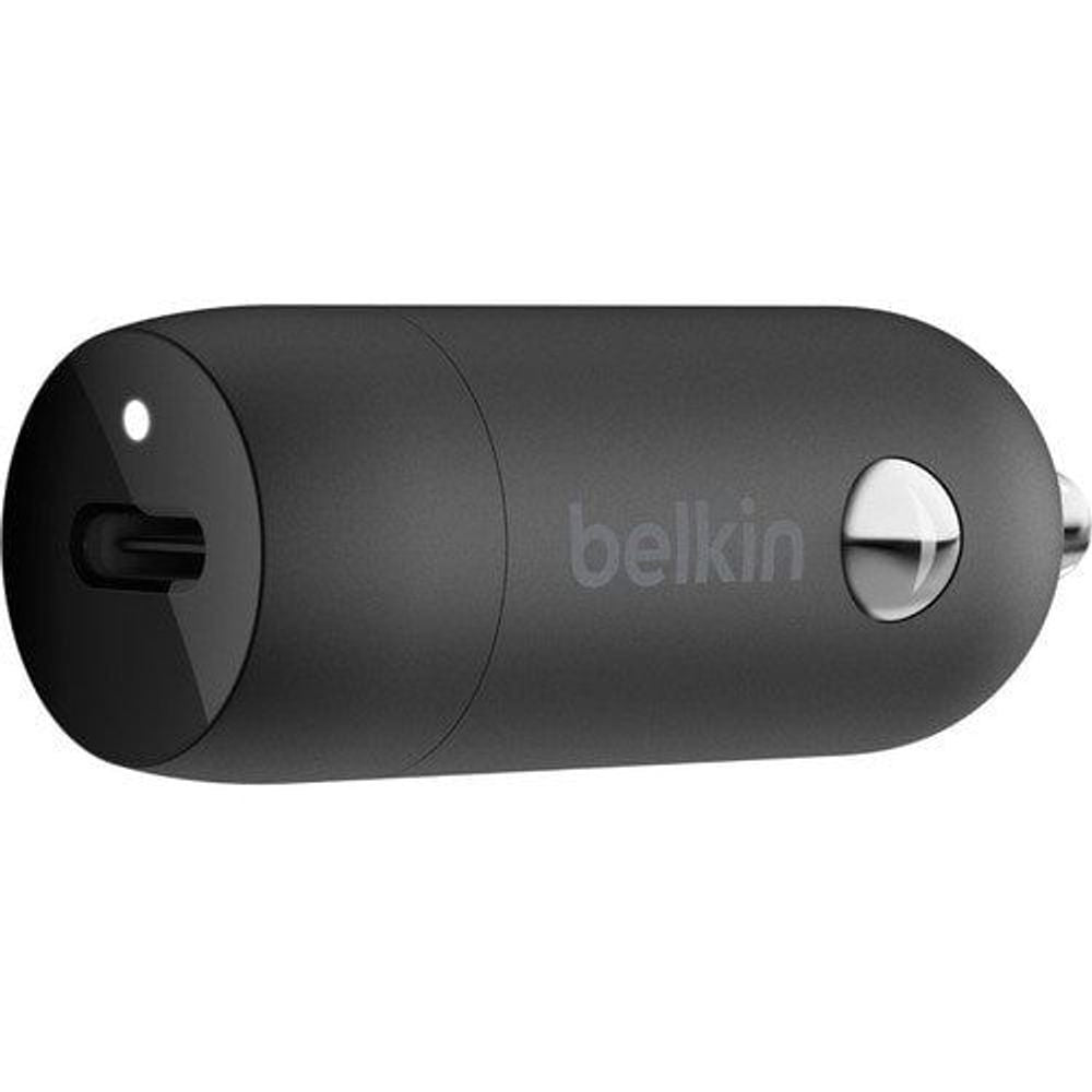 CCA004BTBK - Belkin BoostCharge 30W USB-C Car Charger - 12 V DC Input - 3 A Output - Black