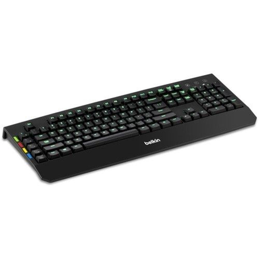 F1DN008KBD - Belkin KVM Remote Control With Integrated Keyboard - Cable Connectivity - USB Interface - Rugged - KVM Switch - Mechanical Keyswitch - Black - TAA Compliant