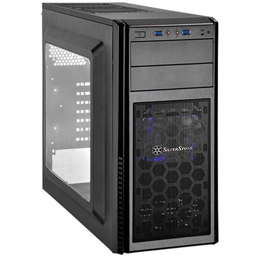 SilverStone PS11B-W Precision ATX Black Mid-Tower Case with Window