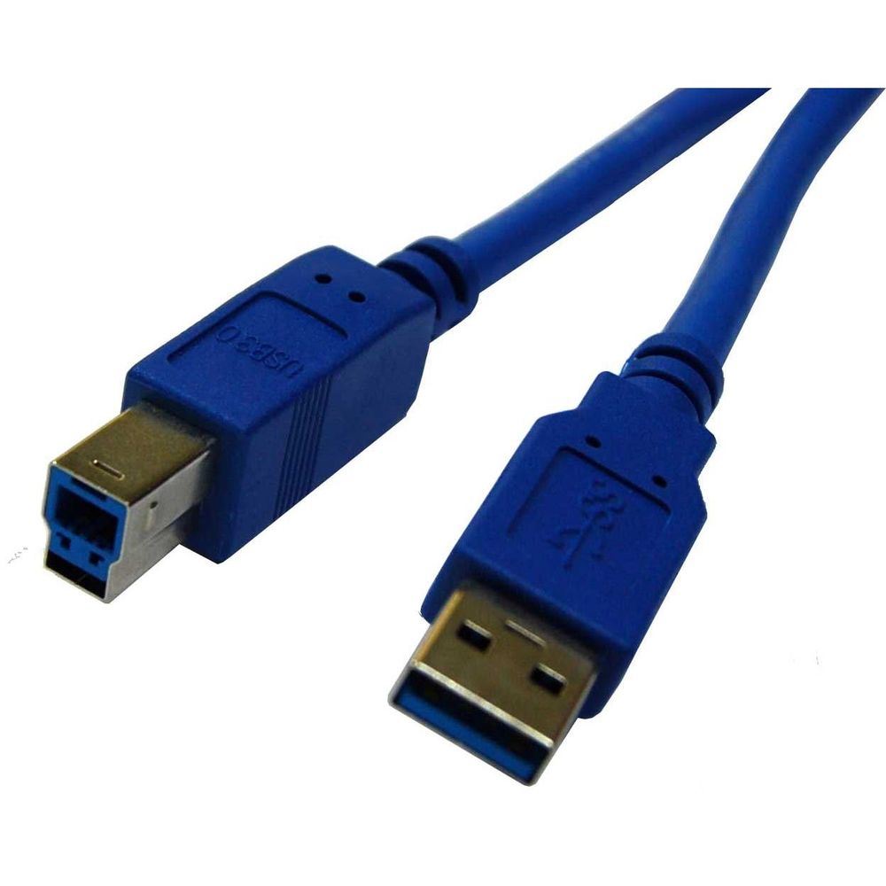 DYNAMIX 1m USB 3.0 USB-A Male to USB-B Male Cable. Colour Blue