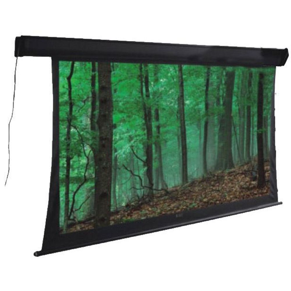 BRATECK 108'' Deluxe Tab-tensioned, Electric Projector Screen. Matte white fibreglass screen. Black Aluminium Housing. High quality, Low noise motor, 16:9 aspect ratio, RF Remote control