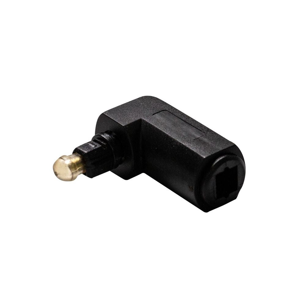 DYNAMIX TosLink Right Angled Fibre Optic Audio Male Female Adapter.