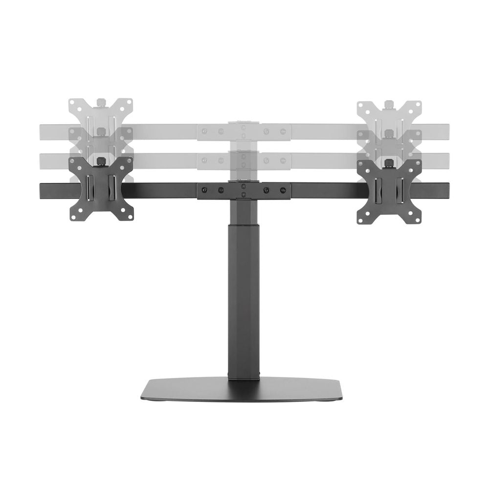 BRATECK 17''-27'' Dual Screen Vertical Lift Monitor Stand. Easy Gas Spring Switch for effortless Adjustment