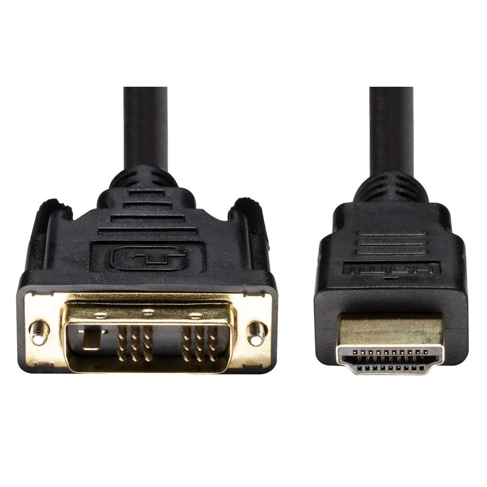 DYNAMIX 1m HDMI Male to DVI-D Male (18+1) Cable. Single Link