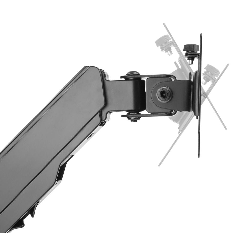 BRATECK 17''-32'' Dual Screen Wall Mounted Gas Spring Monitor Arms. Max load: 9kgs (per arm). VESA 75x75 & 100x100