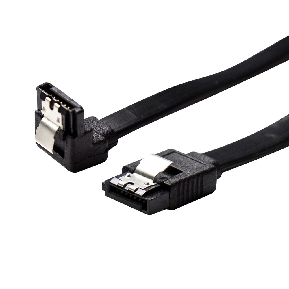 DYNAMIX 0.5m Right Angled SATA 6Gbs Data Cable with Latch.