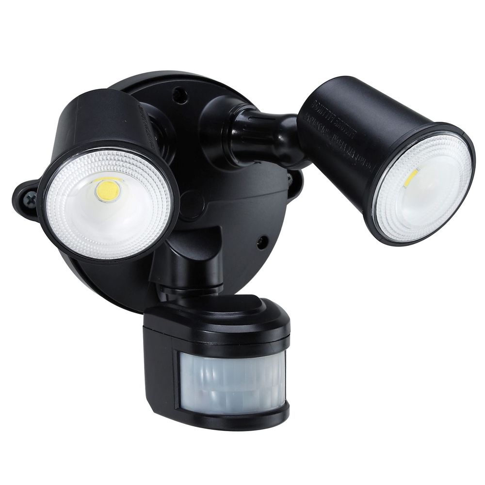 HOUSEWATCH 10W Twin LED Spotlight with Motion Sensor. IP54.