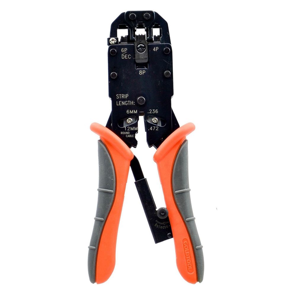 GOLDTOOL 3 Way Modular Crimping Tool for 8P, 6P, 4P Tool.